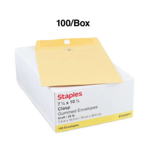 Brown Kraft Clasp 7 1/2" x 10 1/2" Envelopes 100/Box